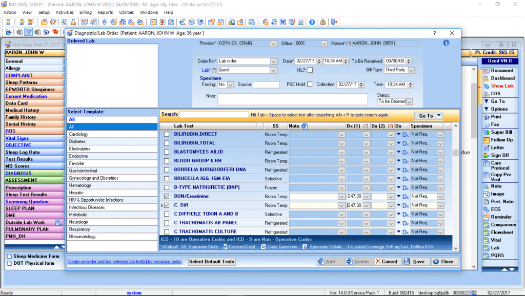 Sleep Medicine EMR Software 1st Providers Choice