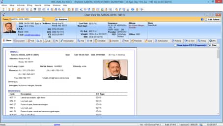 Occupational Medicine Patient Electronic Health Record
