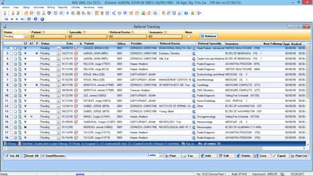 Occupational Medicine Therapy Referral Tracking
