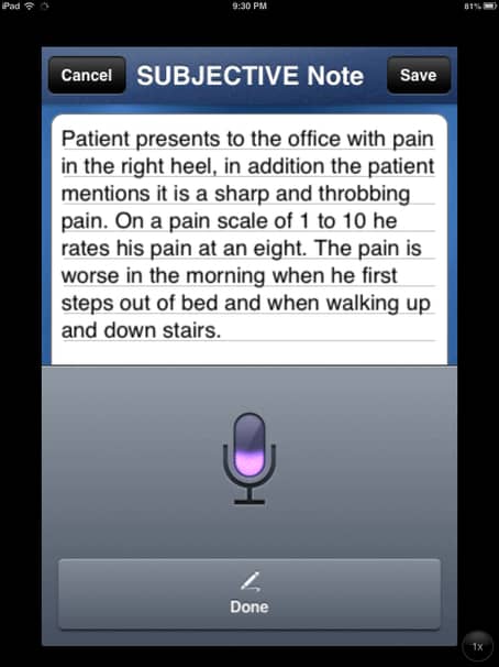 Physical Medicine Voice Recognition
