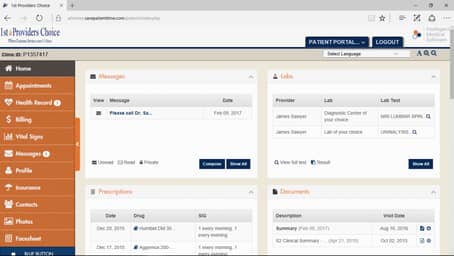 Physical Therapy Patient Portal