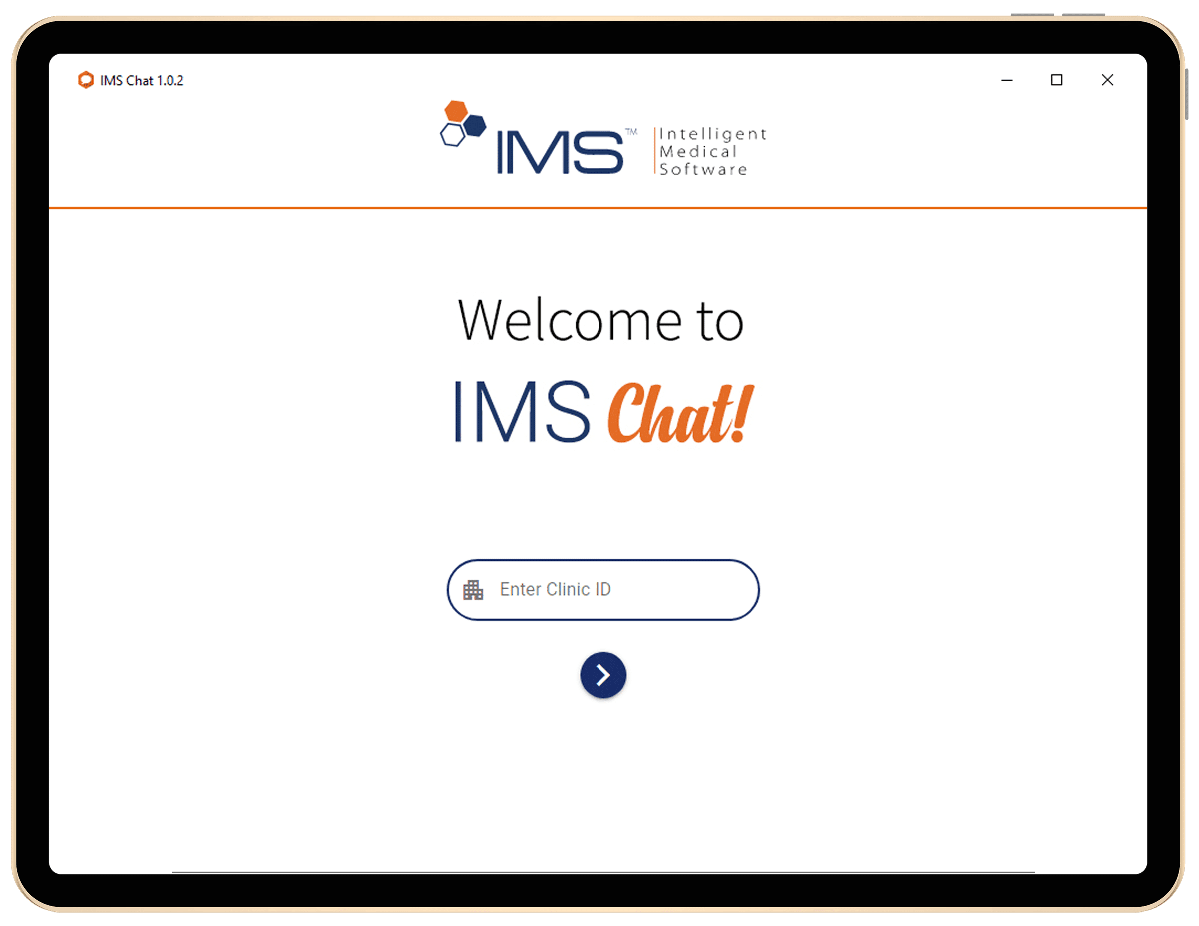 IMS Chat Select Your Clinic Screen