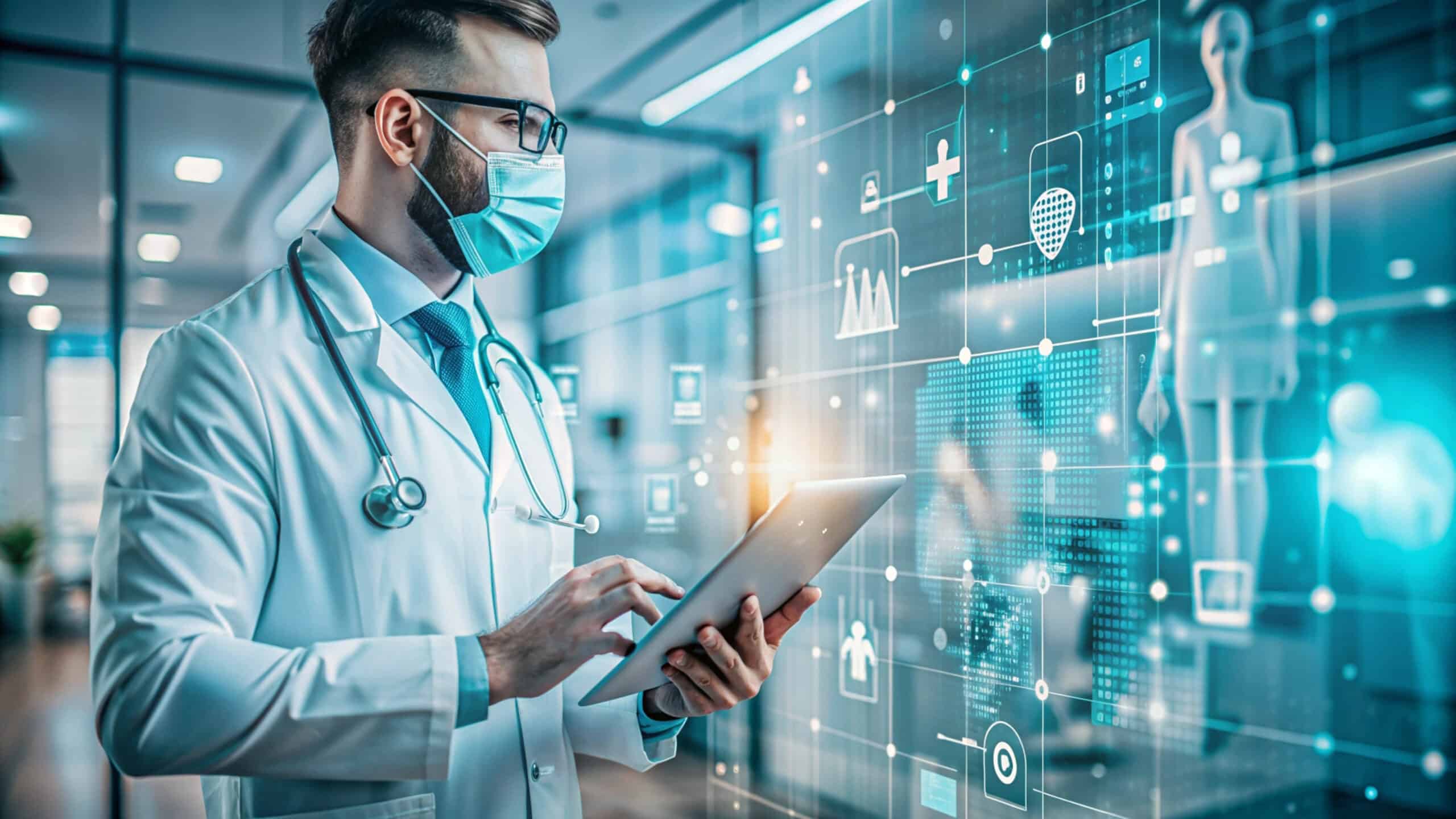 A healthcare professional leverages AI-enhanced EMR features for vascular surgeons to make informed clinical decisions.