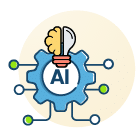 Leverage AI to Make Smarter Decisions Icon